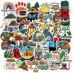 Cartoon Camping Graffiti Sticker