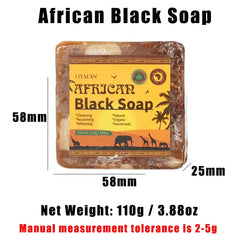 Handmade African Black Soap Duo